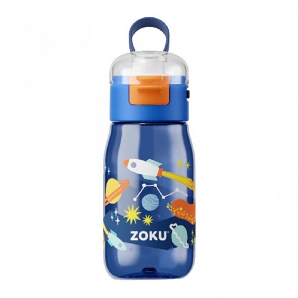 Botella Zoku flip niños Cohetes 465ml