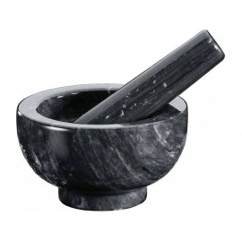 Mortero mármol 11 cm. negro