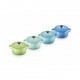 4 x Mini Cocottes redonda Le Creuset 10 tonos azules
