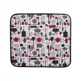 Tapis egouttoir ustensiles noir