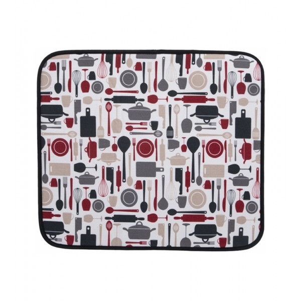 Tapis egouttoir ustensiles noir