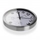 Reloj con termómetro plata 30 cm.
