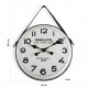 Reloj pared metal con correa