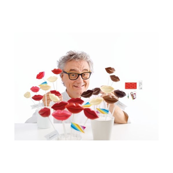 Molde de piruletas de labios de Escribá