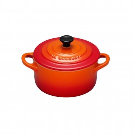 Mini Cocotte redonda Le Creuset 10 Volcanic(naranja)