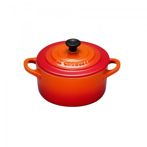 Mini Cocotte redonda Le Creuset 10 Volcanic(naranja)
