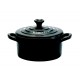 Mini Cocotte redonda Le Creuset 10 Shiny Black ( negra)