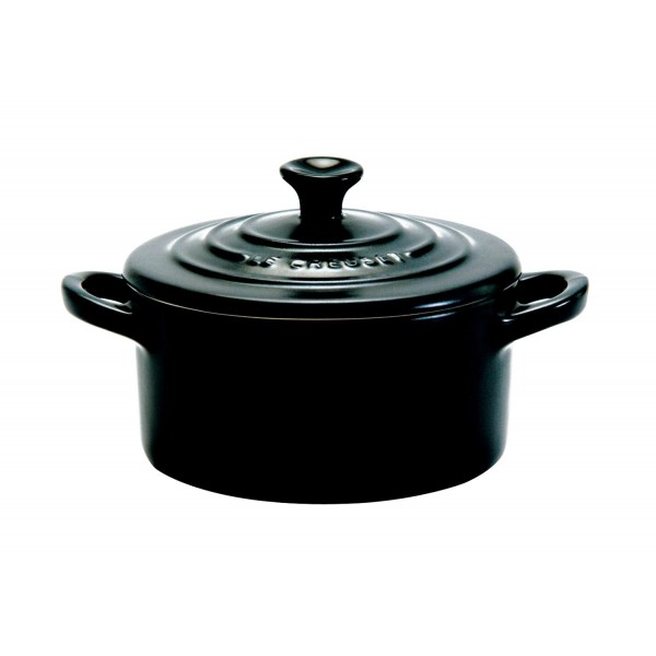 Mini Cocotte redonda Le Creuset 10 Shiny Black ( negra)