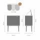 Cubo 2 compartimentos Bo Touch bin mineral golden beach de Brabantia