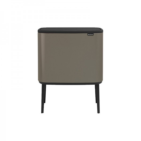 Cubo 2 compartimentos Bo Touch bin mineral golden beach de Brabantia
