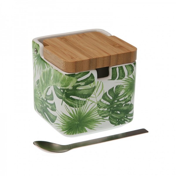 Azucarero con tapa "New Leaves"