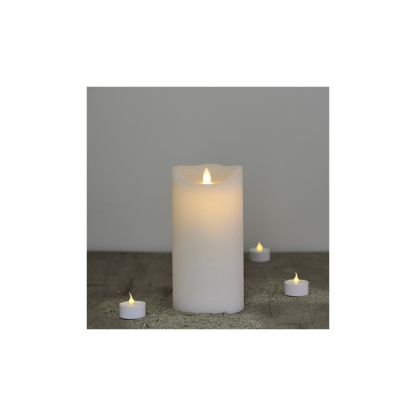 Vela led decorativa Sirius Sara Blanca 20 cm.