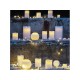 Velas led decorativas Sirius Mona 8 cm blanca