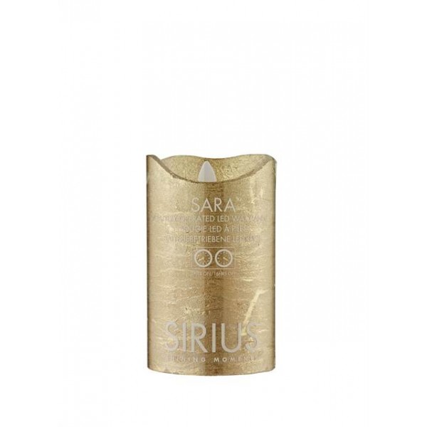Vela led decorativa Sirius Sara Almond 15 cm.
