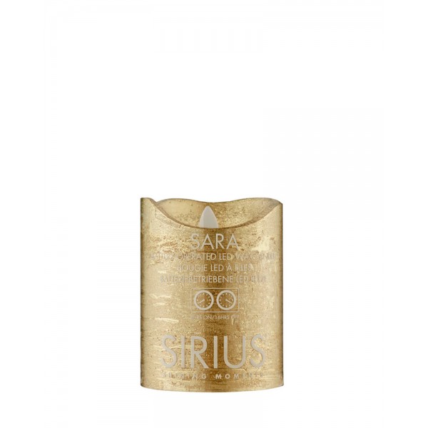 Vela led decorativa Sirius Sara Almond 15 cm.