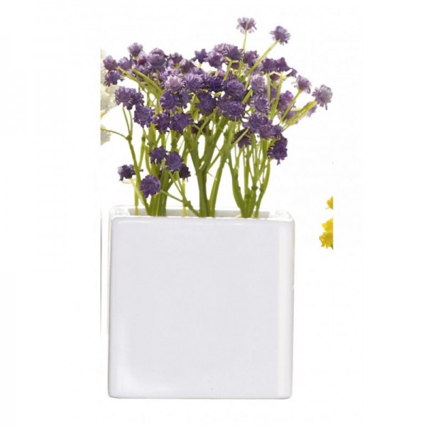 Campanilla en tiesto de porcelana blanco 8 x 8 cm.