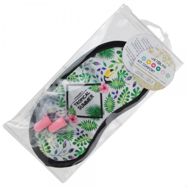 Neceser tropical transparente