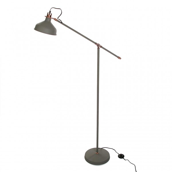 Lámpara de pie gris
