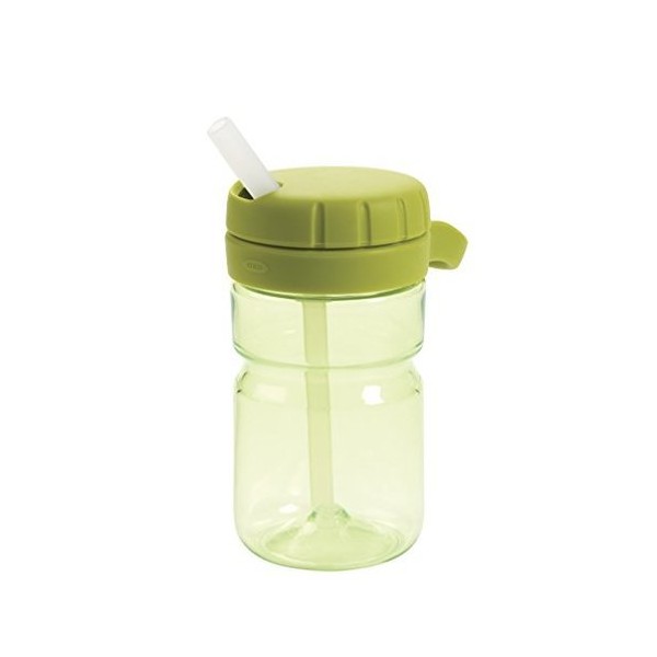 Botellín con pajita 250 ml Verde