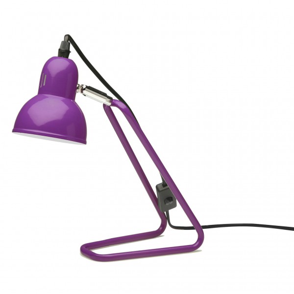 Lámpara de mesa morada