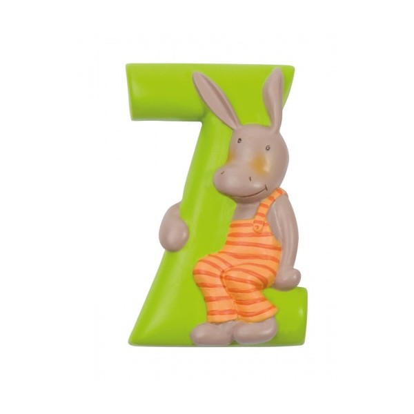 Letra resina W rayada MR