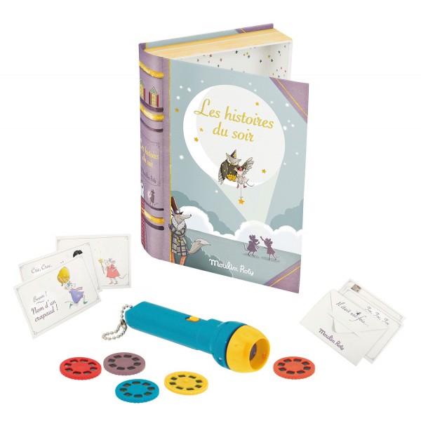 Linterna de historias en caja metálica