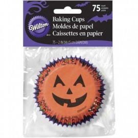 75 Cápsulas para magdalenas negra con lunares