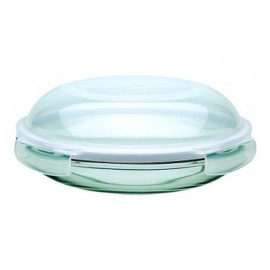 Plato vidrio con cúpula 21cm