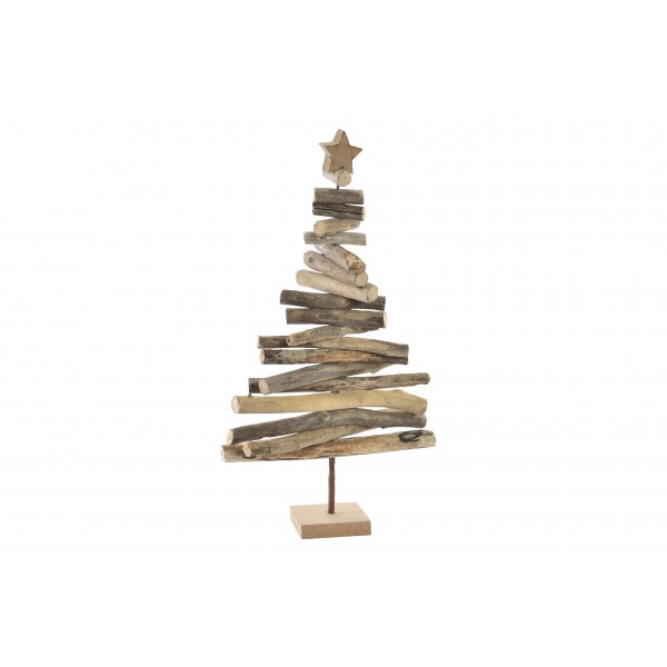 Corona navidad madera