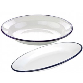 Plato llano esmaltado de 24 cm