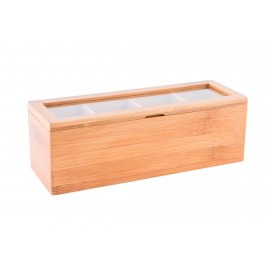 Caja té bambú 4 x