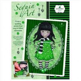 Sequin art Gorjuss verde