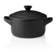 Mini Cocotte redonda Le Creuset 10 Shiny Black ( negra)