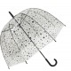 Paraguas automático anti viento lunares plata Smati