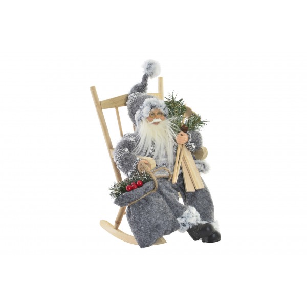 Papa Nöel rojo mecedora